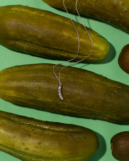 Pickle Charm Necklace