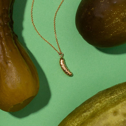 Pickle Charm Necklace